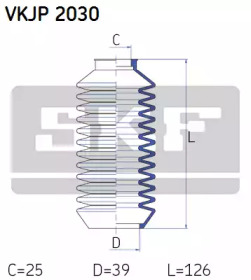 Гофрированный кожух / прокладки SKF для VW SCIROCCO (53) 1.6